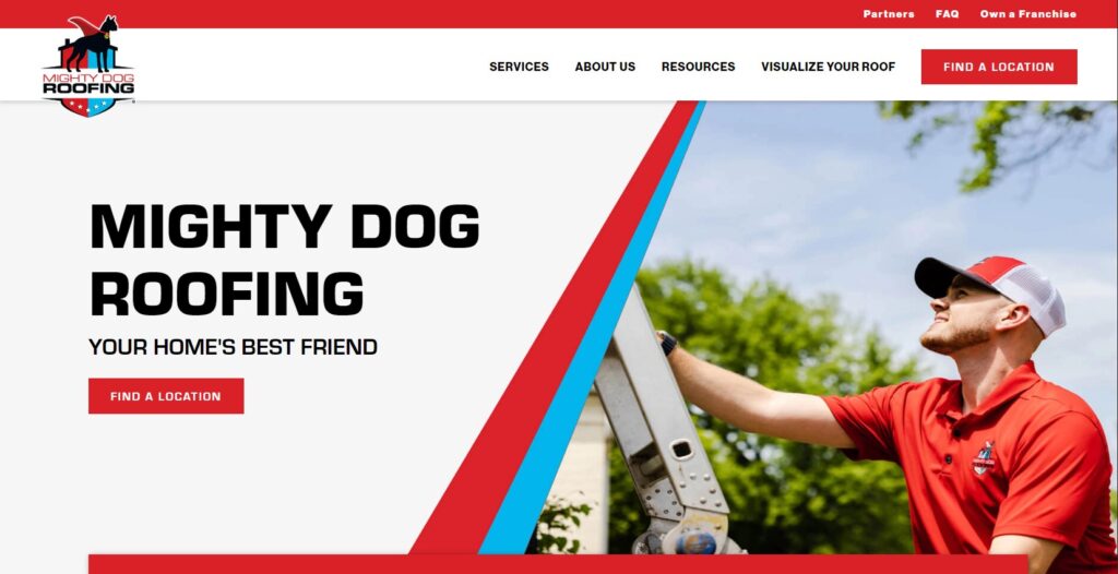 mighty dog roofing homepage