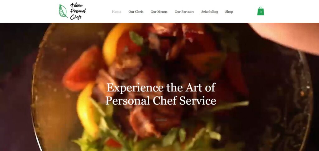 artisan personal chefs homepage