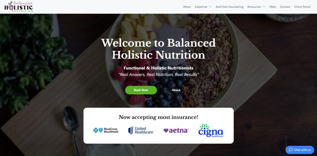 balanced holistic nutrition homepage